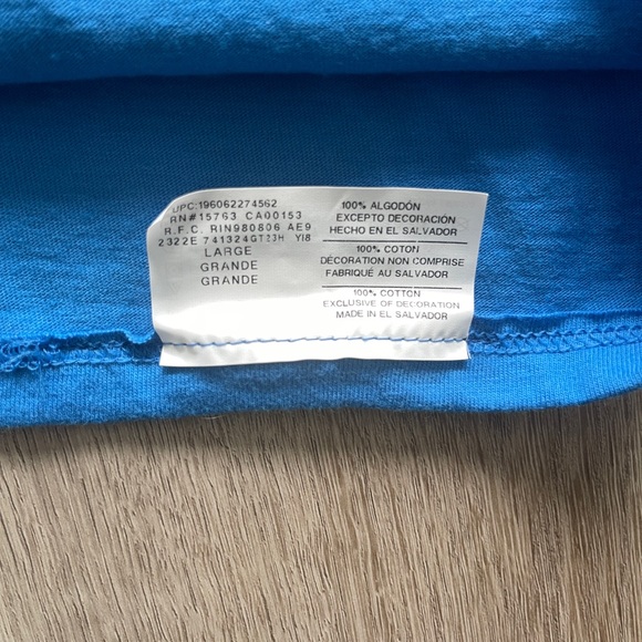 Champion Mens Tee Size Large Blue Logo Graphic Short Sleeve T-Shirt - Picture 4 of 7